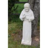 Marble statue of Padre Pio.