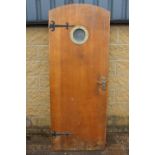 Early 20th C. oak ships door.