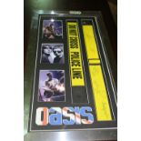 Framed Oasis signed montage.