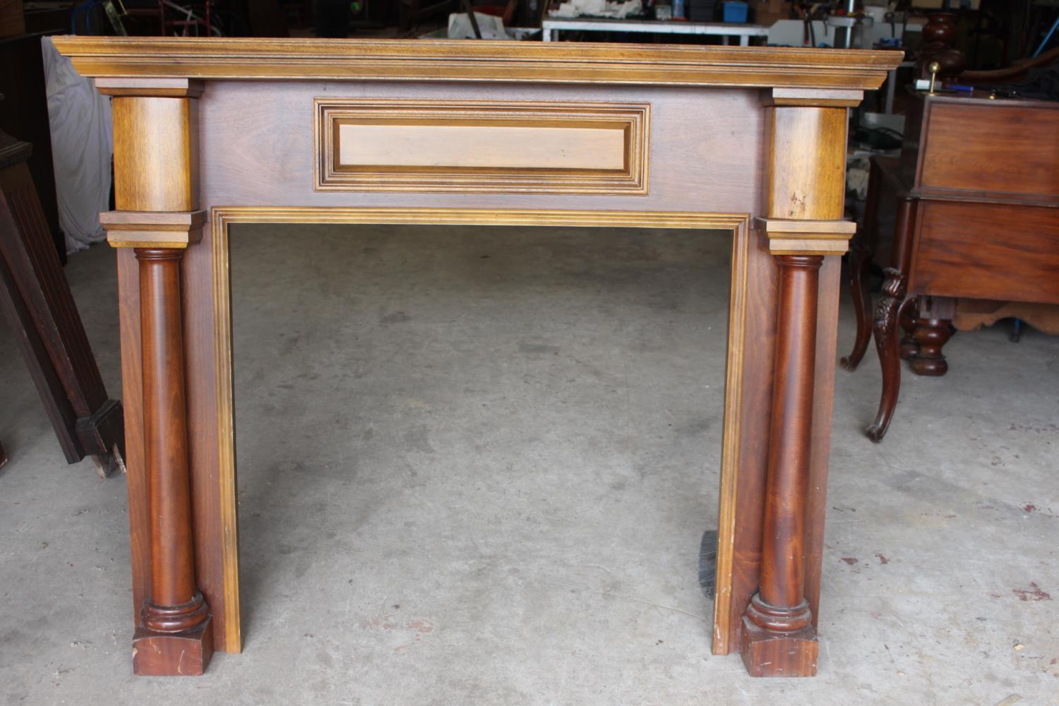 Edwardian mahogany fire place.