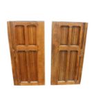 Two 19th C. oak door dividers.
