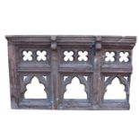 19th C. oak altar rail.