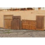 Collection of four 19th C. oak panels.