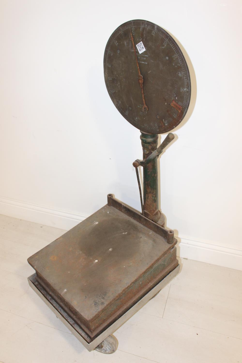 Early 20th C. cast iron and brass sack scales.