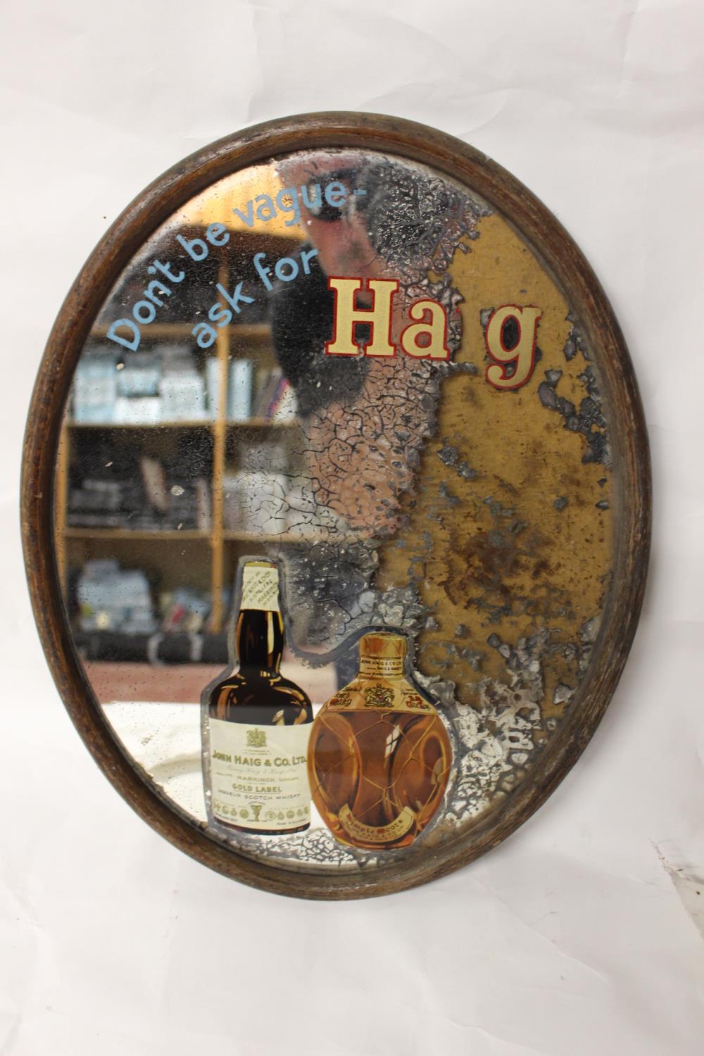 Don't Be Vague Ask For Haig pictorial advertising mirror.