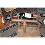 Early 20th C. champagne oak cork puller .
