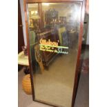 Attaboy Hats advertising mirror in wooden frame.