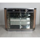 Art Deco chrome and glass display cabinet.