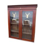 19th C. mahogany hunting club cabinet.