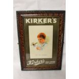Rare Kirker's Armagh Table Waters advertising showcard