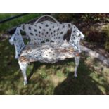 Cast iron two seater garden bench