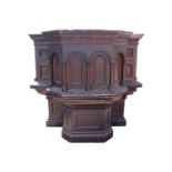 19th C. black pulpit.