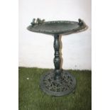 Aluminium garden bird bath.