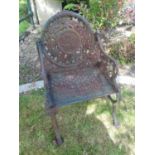 Cast iron garden seat