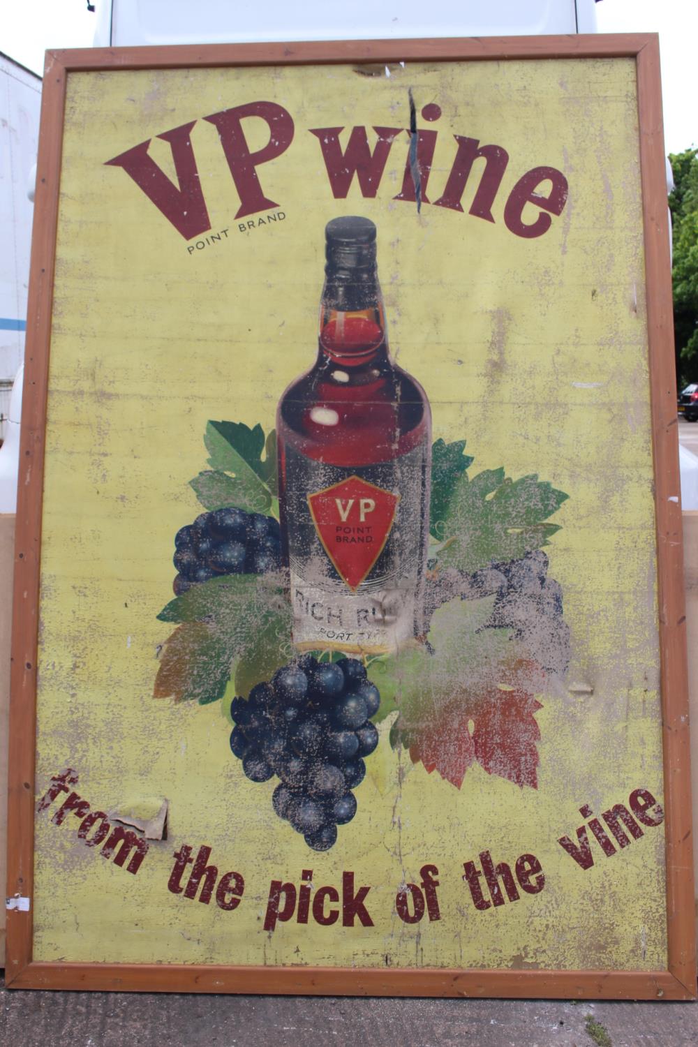 Wine hand painted on canvas advertising sign