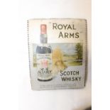 Royal Arms Scotch Whisky tin advertising sign.