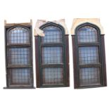 Three 19th C. cast iron windows.