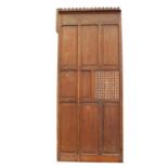 19th C. oak confessional box panel .