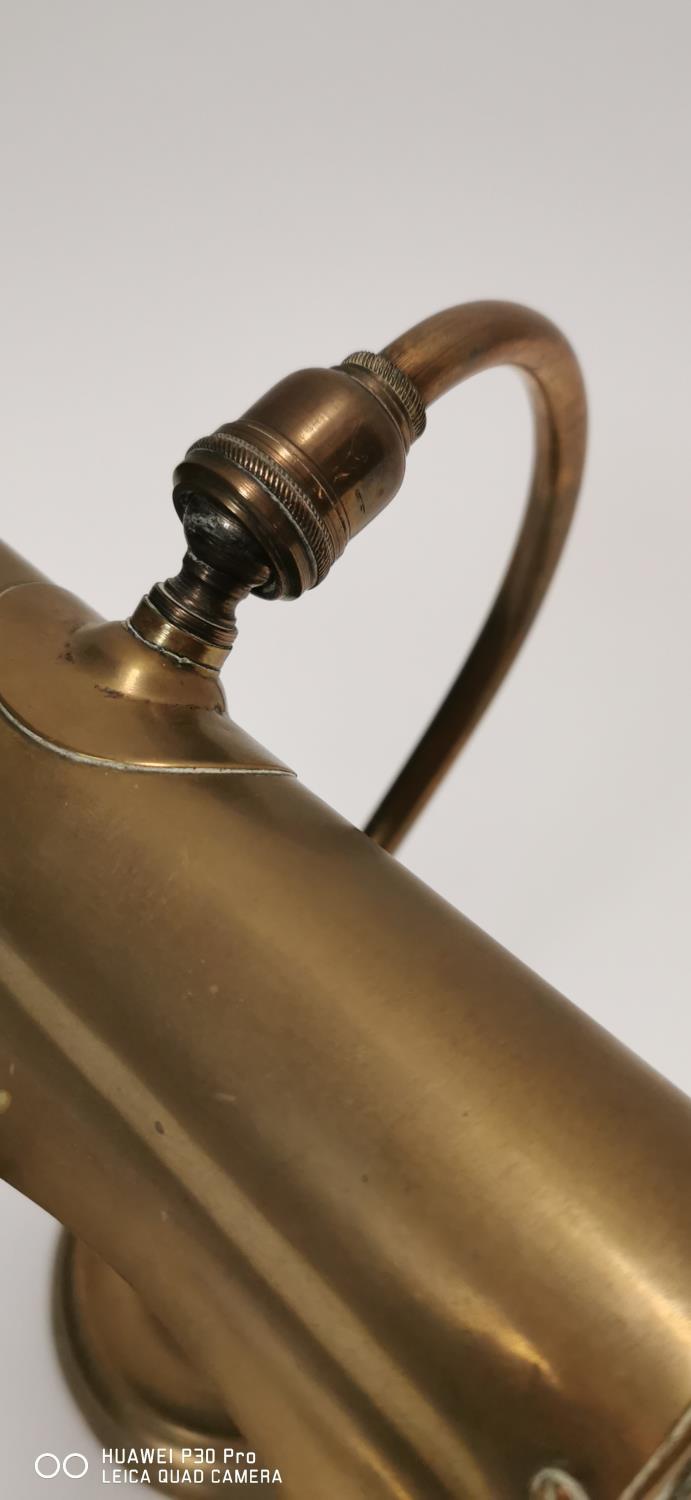 Early 20th. C. brass desk lamp. - Bild 2 aus 3