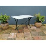 Early 20th C. cast iron garden table.