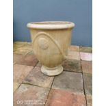 Glazed terracotta planter.