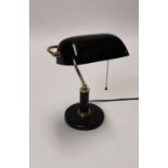 Brass and marble desk lamp.