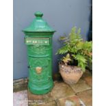 Irish cast iron pillar post box.