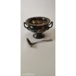 Edwardian silver plate soup tareen and ladle.