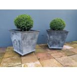 Good quality pair of metal planters.