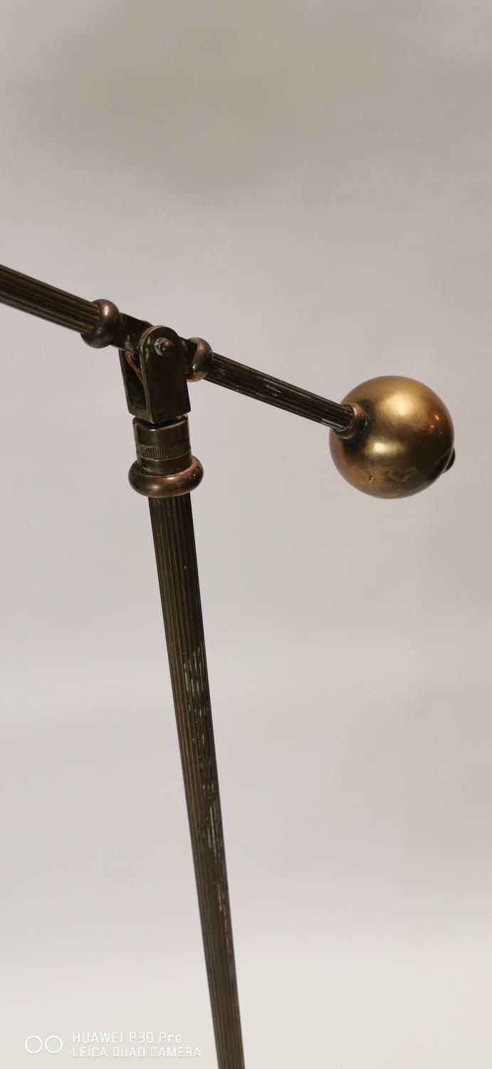 Brass standard angle poise lamp. - Bild 3 aus 5