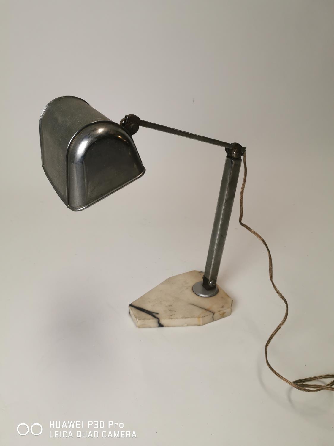 Art Deco and chrome desk lamp. - Bild 2 aus 2