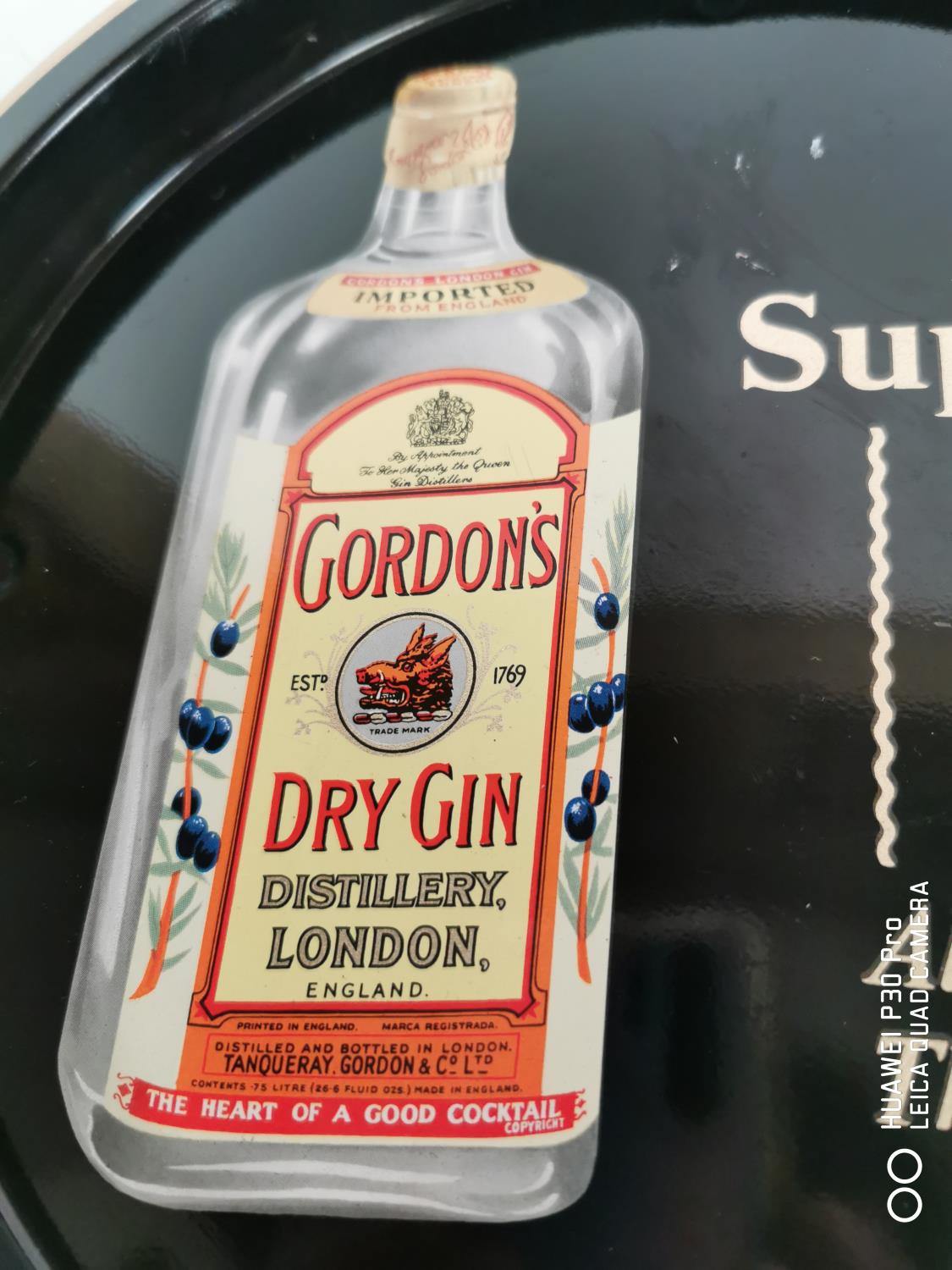 Gordon's Gin drinks tray. - Image 2 of 2