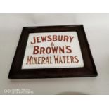 Jewsbury & Browns Mineral Waters advertising mirror.