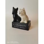 1950's Black & White Whisky Scottie Dogs rubberoid advertisement.