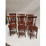 Set of six early 20th. C. Bentwood chairs.