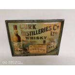 Cork Distilleries Co Ltd Whisky Pure Pot Still tinplate advertisiement.