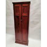 !9th. C. pitch pine two door cabinet.