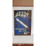 Afton Tobacco At It's Best enamel advertising sign.