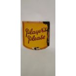 Player's Please double sided enamel advertising sign.