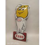 Enamel Esso drip advertising sign.