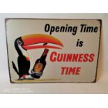 Opening Time is Guinness Time tin plate sign.