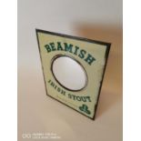 Beamish Irish Stout tinplate advertising mirror.