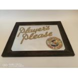 Player's Please Navy Cut advertising mirror.