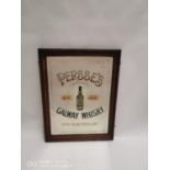 Extremely rare Persse's Limited Galway Whiskey pictorial advertising whiskey mirror.