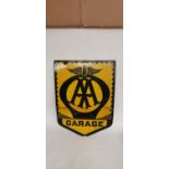 Rare AA Garage enamel advertising sign by Franco.