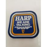 Harp - We Are Talking ""Sharp"" advertising drinks tray.