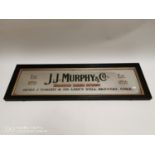 J. J. Murphy & Co. Famous Irish Stout advertising mirror.