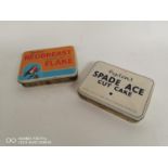 Two advertising tobacco tins.