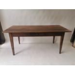 19th. C. elm kitchen table.