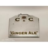 Rare C & C Ginger Ale advertising mirror.